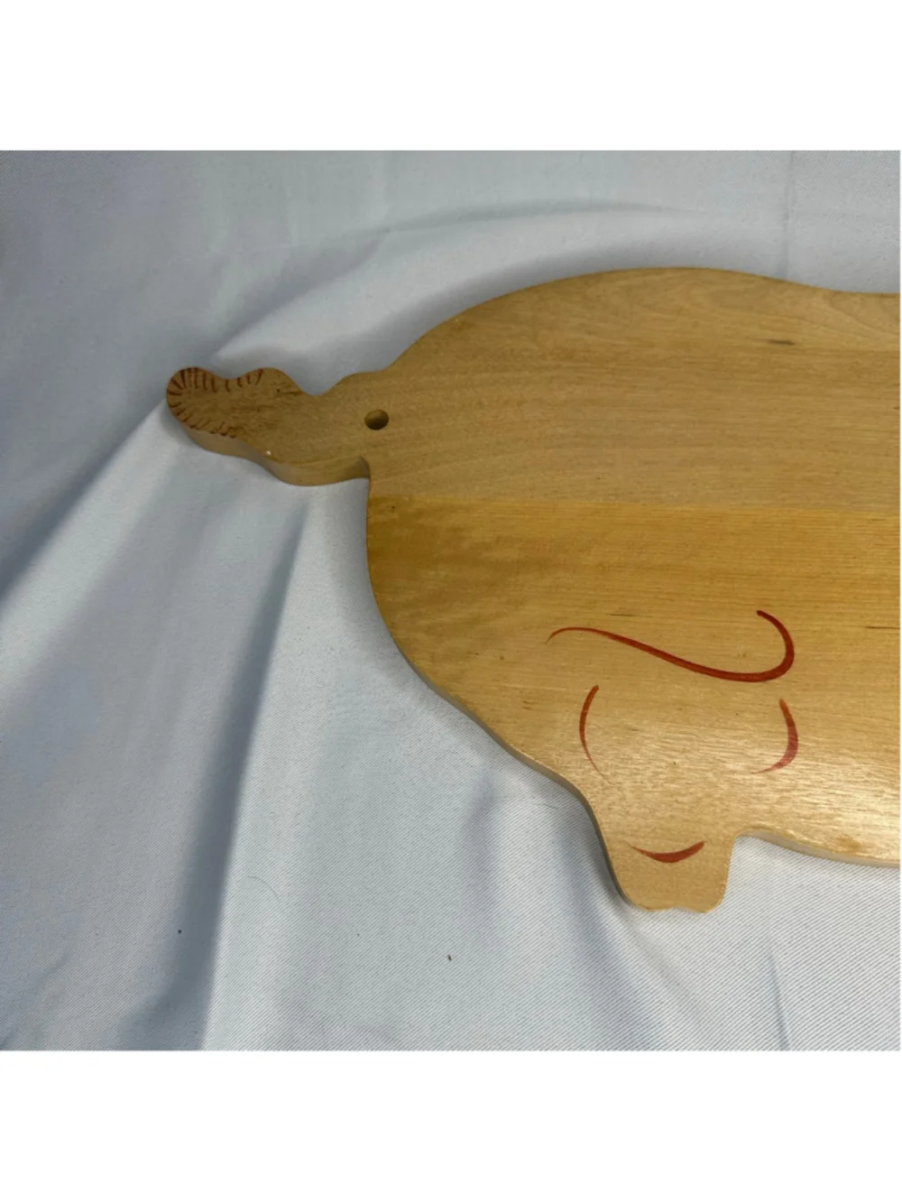 Vintage Rare Japanese Pig Shaped Wooden Cutting Board / Charcuterie Platter